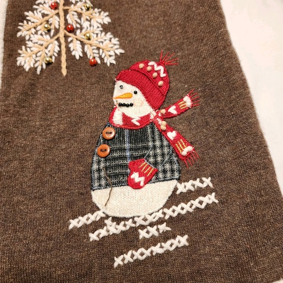 Women's Christmas/Winter Sweater Full Zip Vintage Sweater Size Petite Small - Picture 3 of 16